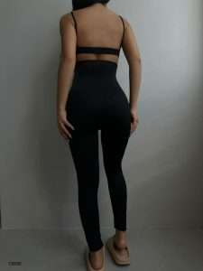 Leggings with corset waist