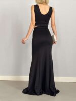 Evening dress with side slits