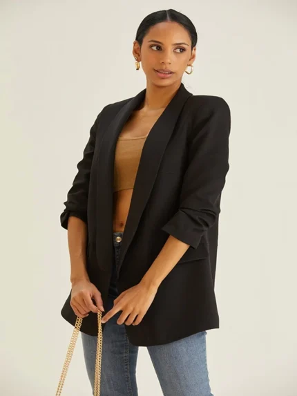 Oversize classic jacket, black